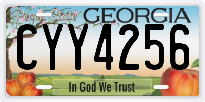 GA license plate CYY4256