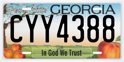 GA license plate CYY4388