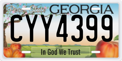 GA license plate CYY4399