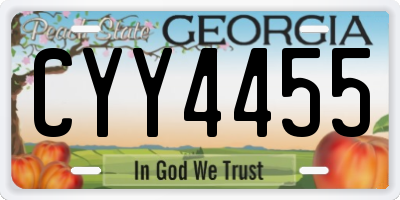 GA license plate CYY4455