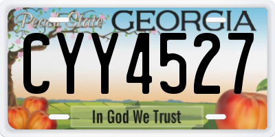 GA license plate CYY4527
