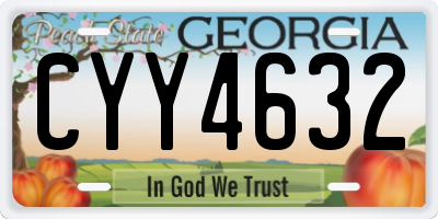 GA license plate CYY4632