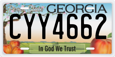 GA license plate CYY4662