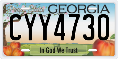 GA license plate CYY4730