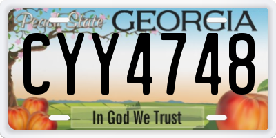 GA license plate CYY4748