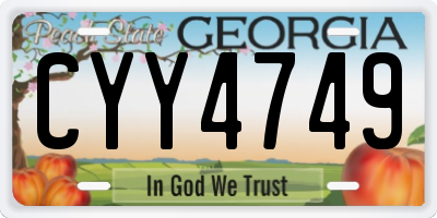 GA license plate CYY4749