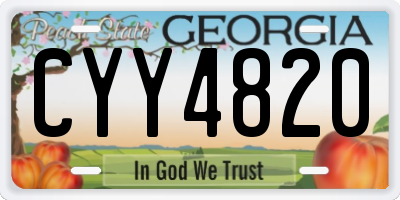 GA license plate CYY4820