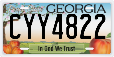 GA license plate CYY4822