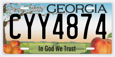 GA license plate CYY4874