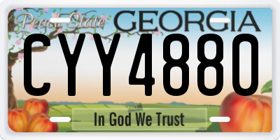 GA license plate CYY4880