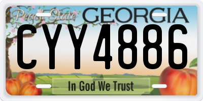 GA license plate CYY4886