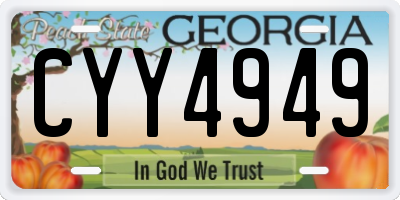 GA license plate CYY4949