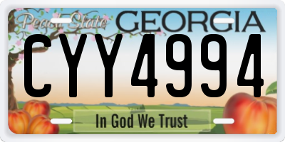GA license plate CYY4994