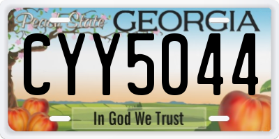 GA license plate CYY5044