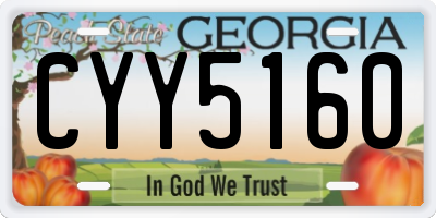 GA license plate CYY5160