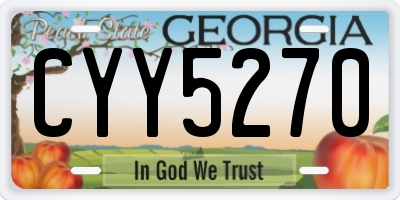 GA license plate CYY5270
