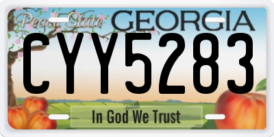 GA license plate CYY5283
