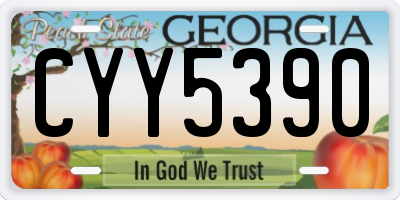 GA license plate CYY5390