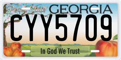 GA license plate CYY5709