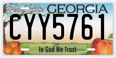 GA license plate CYY5761