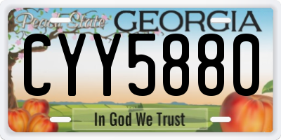 GA license plate CYY5880
