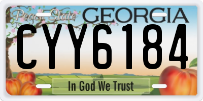 GA license plate CYY6184