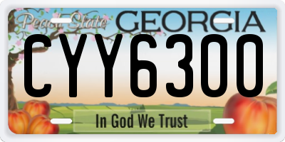 GA license plate CYY6300