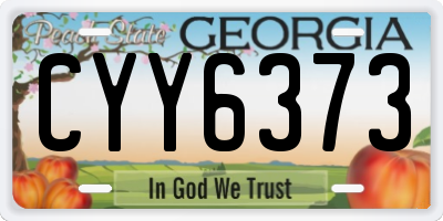 GA license plate CYY6373