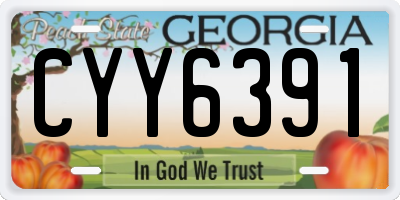 GA license plate CYY6391