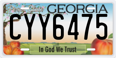 GA license plate CYY6475