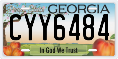 GA license plate CYY6484