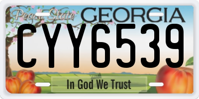 GA license plate CYY6539