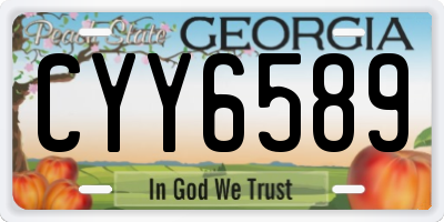 GA license plate CYY6589
