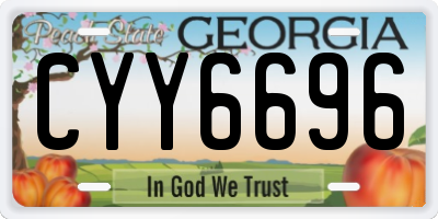 GA license plate CYY6696