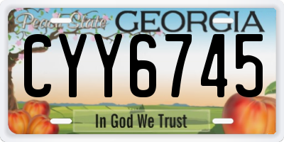 GA license plate CYY6745