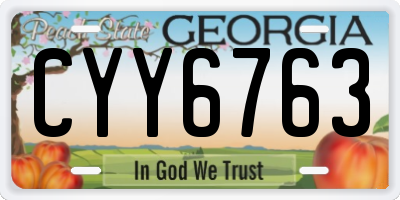 GA license plate CYY6763