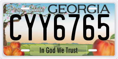 GA license plate CYY6765