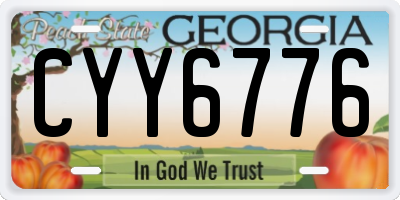 GA license plate CYY6776