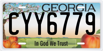 GA license plate CYY6779