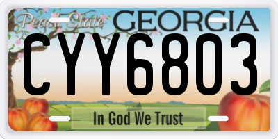 GA license plate CYY6803