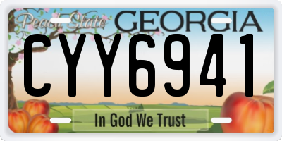 GA license plate CYY6941
