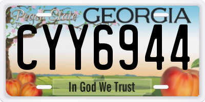 GA license plate CYY6944