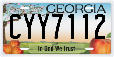 GA license plate CYY7112