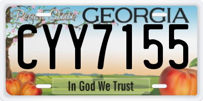 GA license plate CYY7155