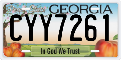 GA license plate CYY7261