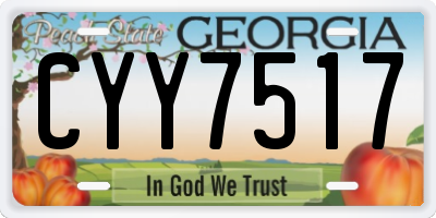 GA license plate CYY7517