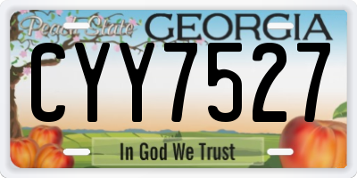 GA license plate CYY7527
