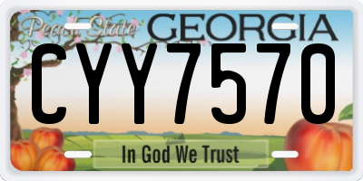 GA license plate CYY7570