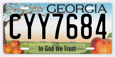 GA license plate CYY7684