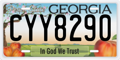 GA license plate CYY8290